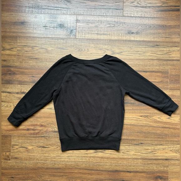 Small PINK Black Quarter Length Sweatshirt - Picture 3 of 5